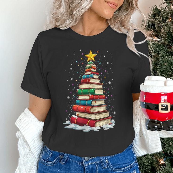Book Christmas Tree Book Lover Teacher Librarian Unisex T-Shirt