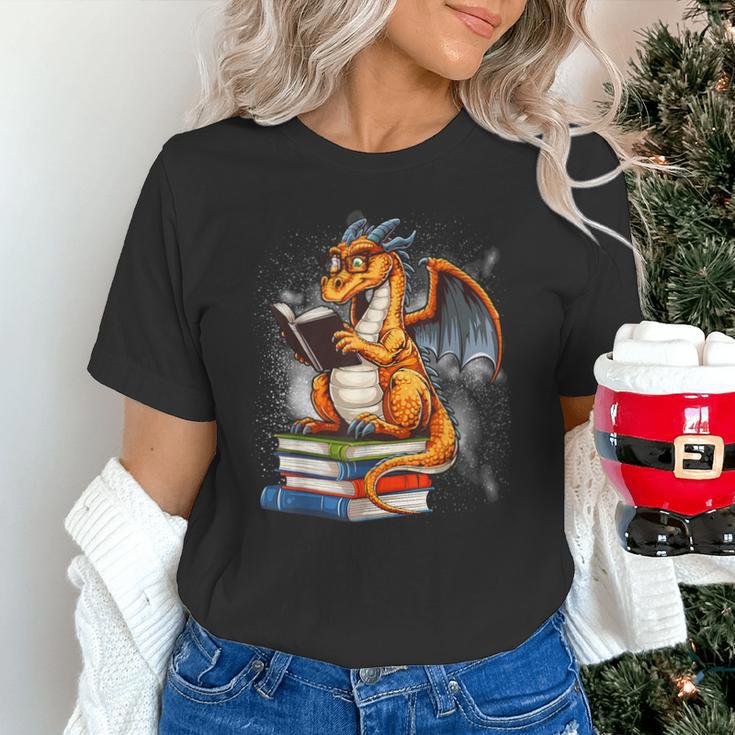 Book Dragon Reading Book Lover Unisex T-Shirt