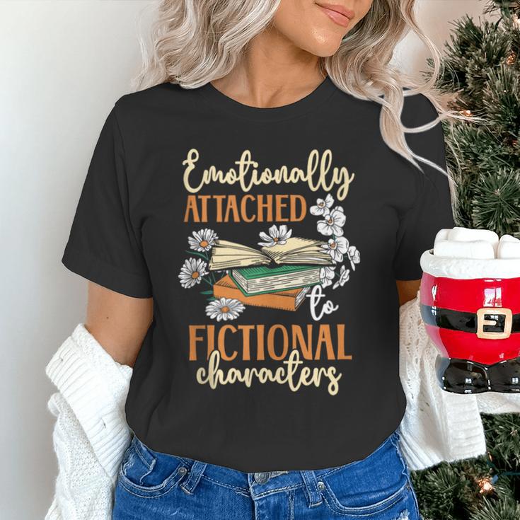 Book Lover Emotionally Attached To Fictional Characters Unisex T-Shirt