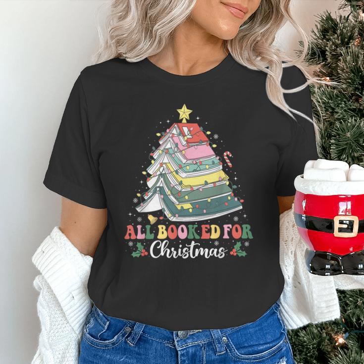 All Booked For Christmas Book Tree Lights Christmas Library Unisex T-Shirt All Booked For Christmas Book Tree Lights Christmas Library Unisex T-Shirt