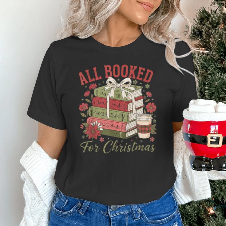 All Booked For Christmas Coquette Xmas Book Club Book Lovers Unisex T-Shirt