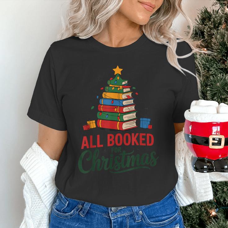 All Booked For Christmas Librarian Reader Xmas Pajama Unisex T-Shirt