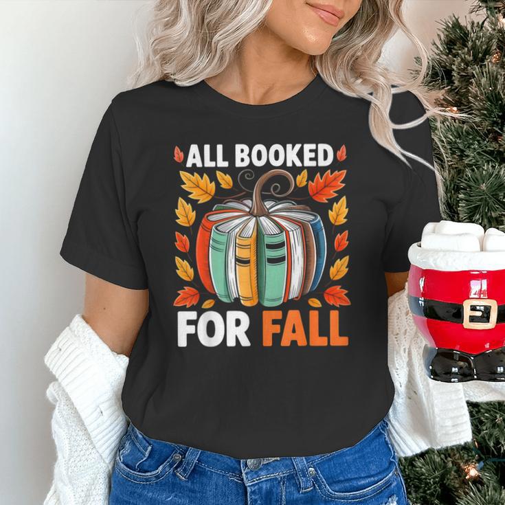 All Booked For Fall Book Pumpkin Autumn Thanksgiving Teacher Unisex T-Shirt
