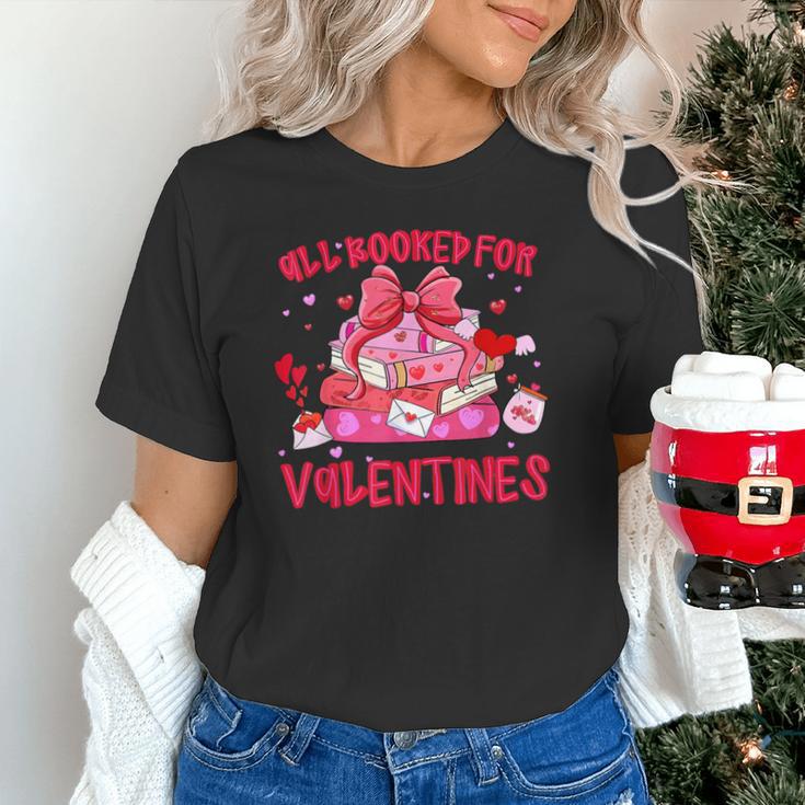 All Booked For Valentines Coquette Bow Book Valentine Day Unisex T-Shirt