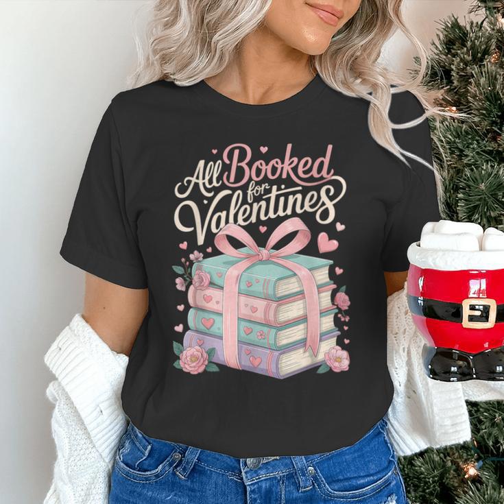 All Booked For Valentines Stacked Books Unisex T-Shirt