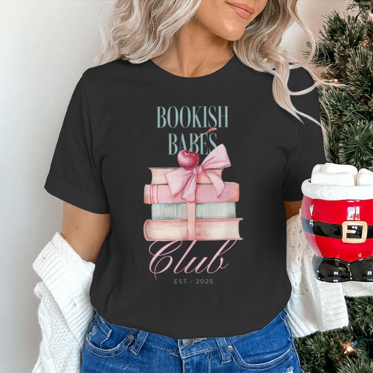 Bookish Babes Club Cute Pink Book Stack With Bow Unisex T-Shirt
