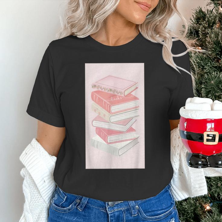 Books Flowers Art Flower Stack Pastel Feminine Unisex T-Shirt Books Flowers Art Flower Stack Pastel Feminine Unisex T-Shirt