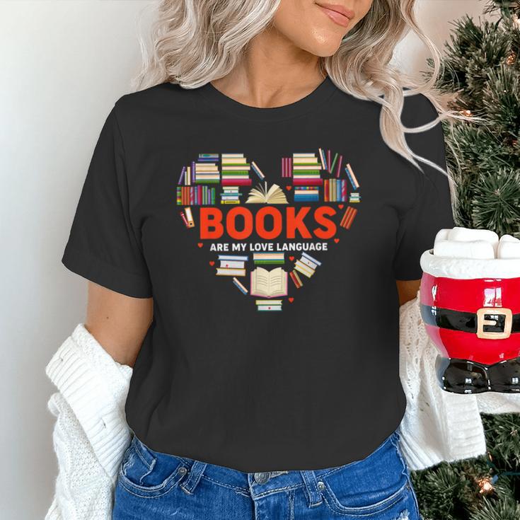 Books Heart Valentines Day Books Are My Love Language Unisex T-Shirt