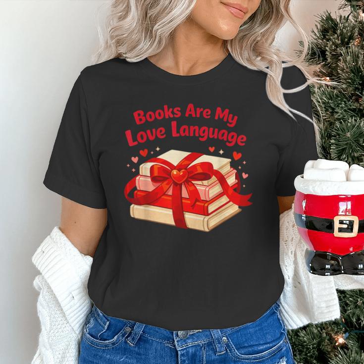 Books Are My Love Language Valentines Day For Books Lover Unisex T-Shirt