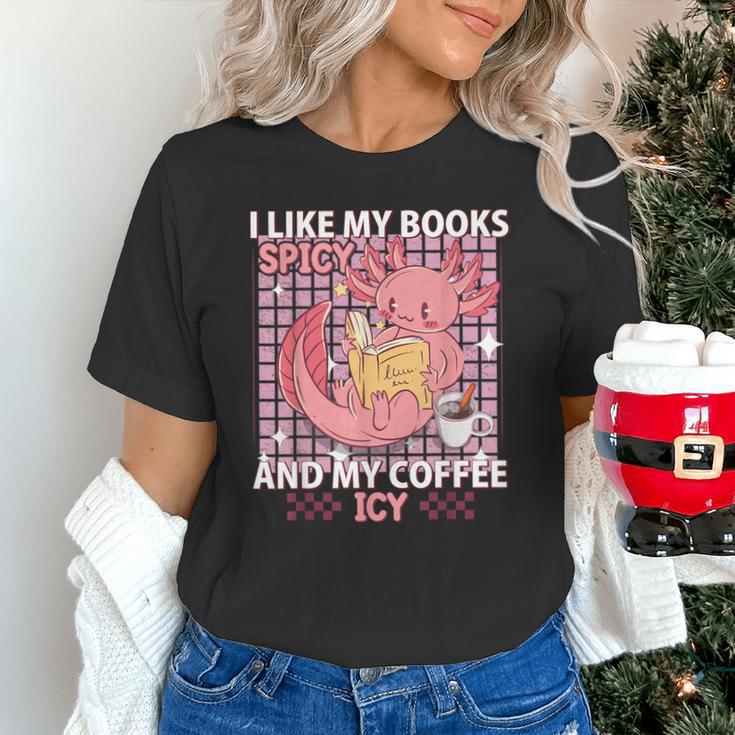 I Like My Books Spicy And My Coffee Icy Librarian Unisex T-Shirt I Like My Books Spicy And My Coffee Icy Librarian Unisex T-Shirt