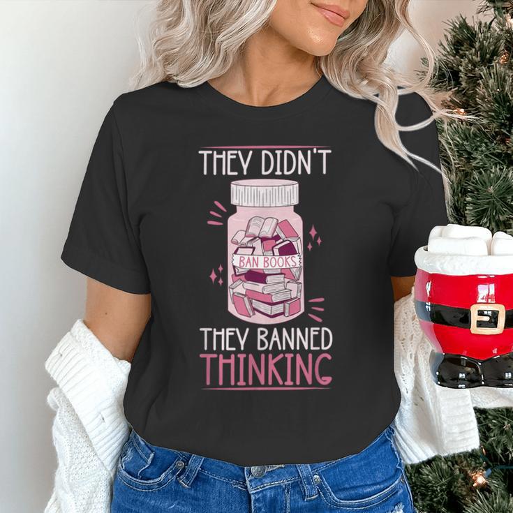 Bookworm Library Banned Book -Adults Short Sleeve Modern Crew Neck Small Straight Imported They Didn't Ban Books They Banned Thinking Unisex T-Shirt Bookworm Library Banned Book -Adults Short Sleeve Modern Crew Neck Small Straight Imported They Didn't Ban Books They Banned Thinking Unisex T-Shirt