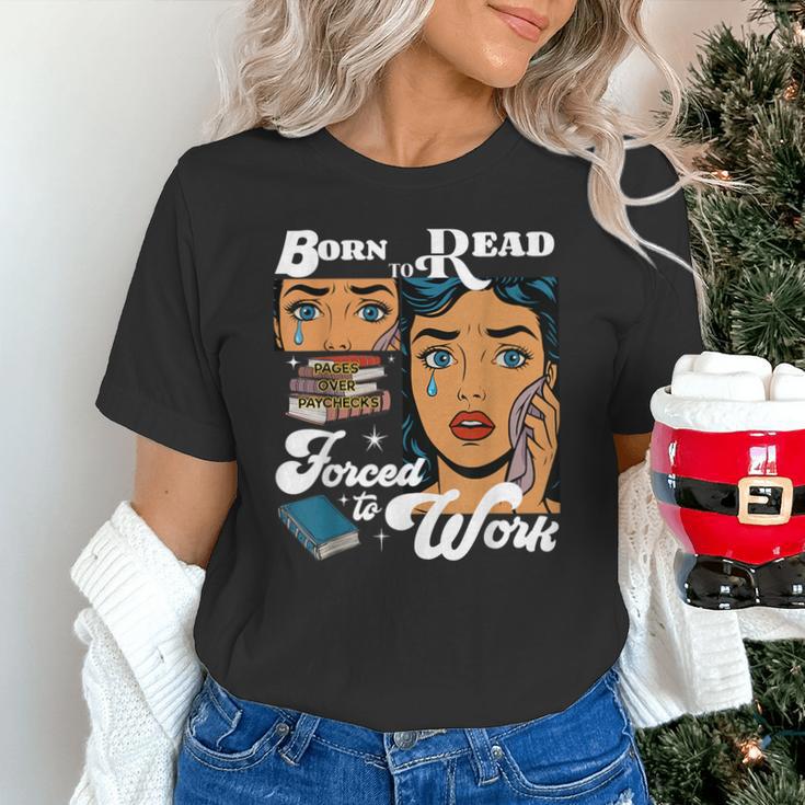 Born-To Read Forced To Work Reading Book Lover Unisex T-Shirt