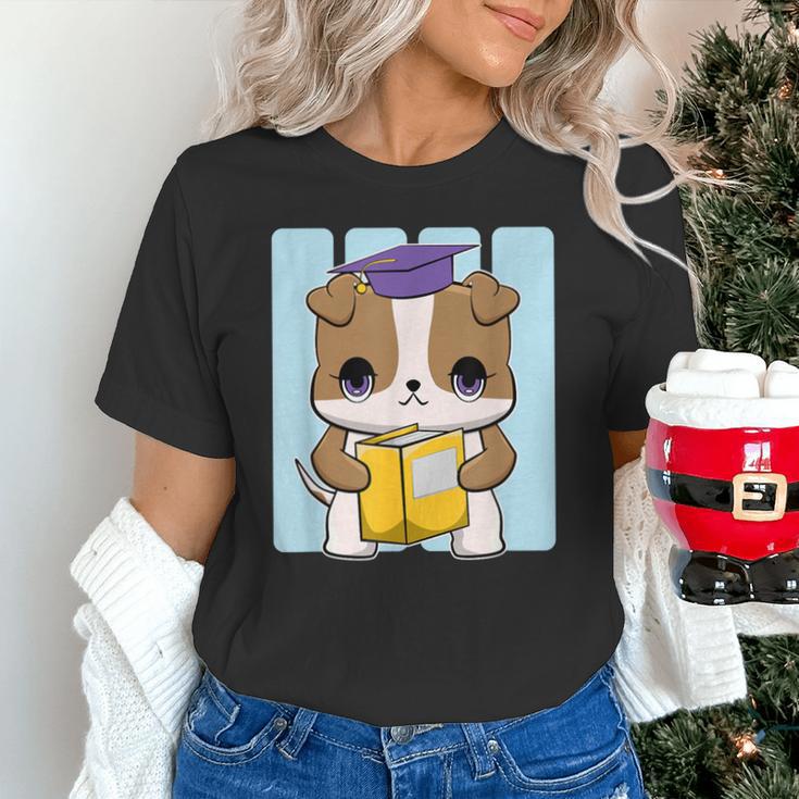 Bulldog Anime Pup Graduation Unisex T-Shirt