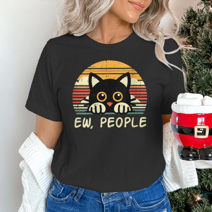Cat Eww People Introvert Meme Women Men Kids Unisex T-Shirt