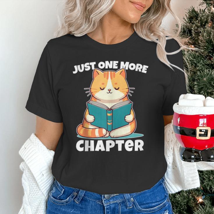 Cat Reading Books Bookworm Read One More Chapter Unisex T-Shirt