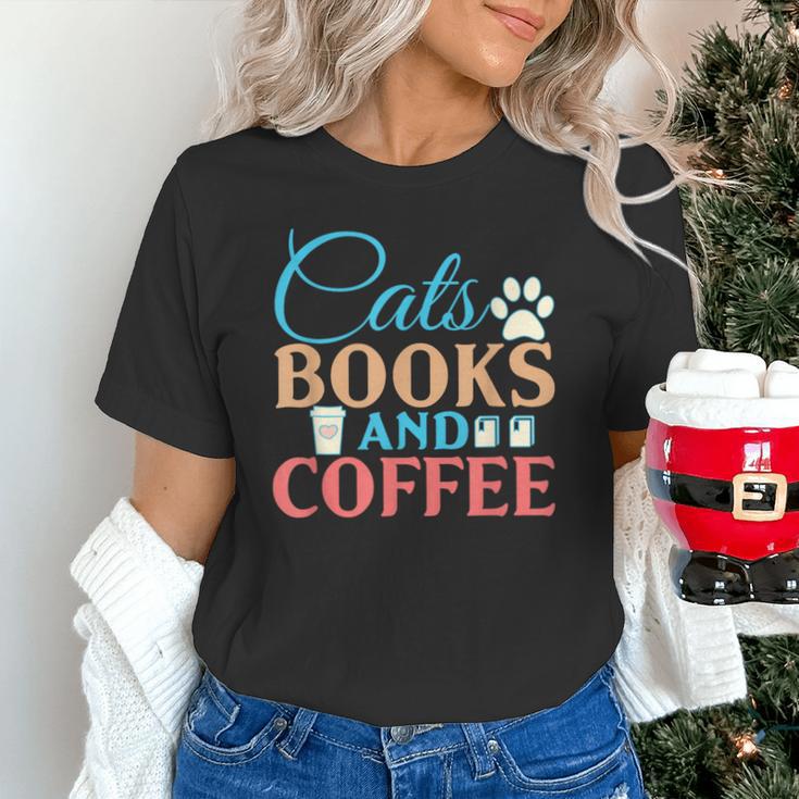 Cats Books And Coffee Unisex T-Shirt Cats Books And Coffee Unisex T-Shirt