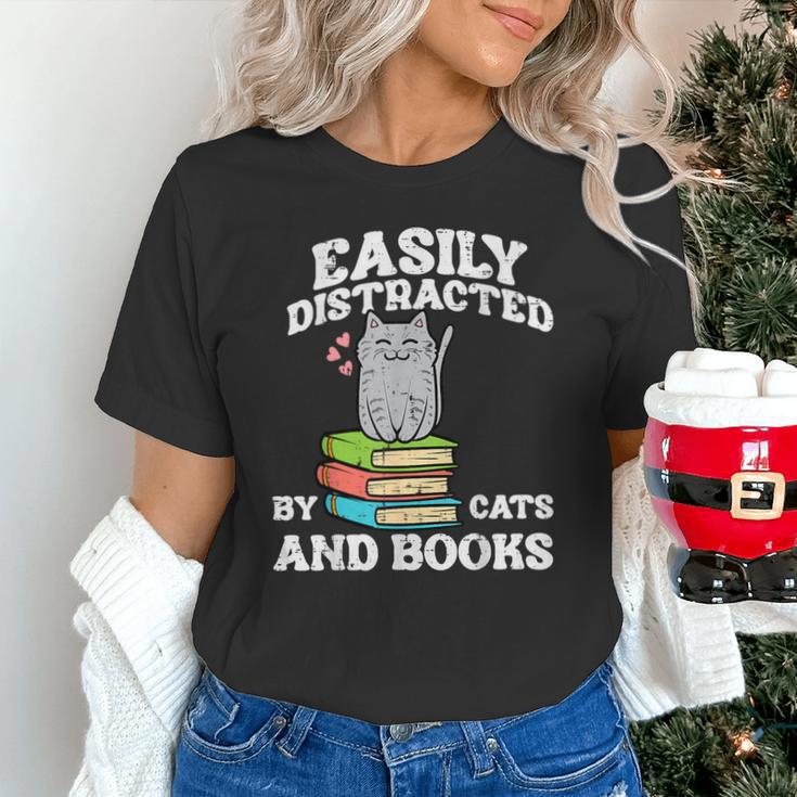 Cats And Books Read Reading Librarian Book Across America Unisex T-Shirt