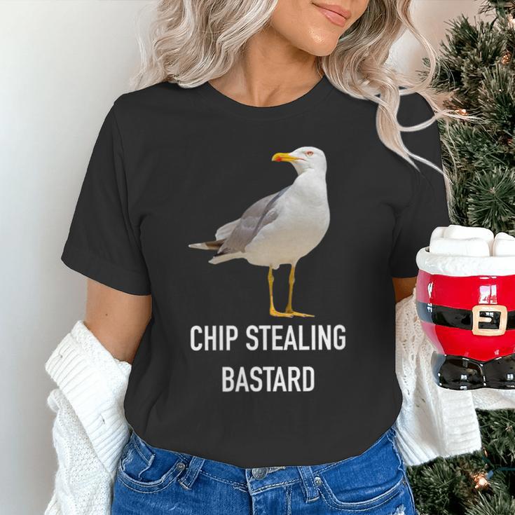 Chip Stealing Seagull Men Women Seaside Holiday Memory Unisex T-Shirt Chip Stealing Seagull Men Women Seaside Holiday Memory Unisex T-Shirt