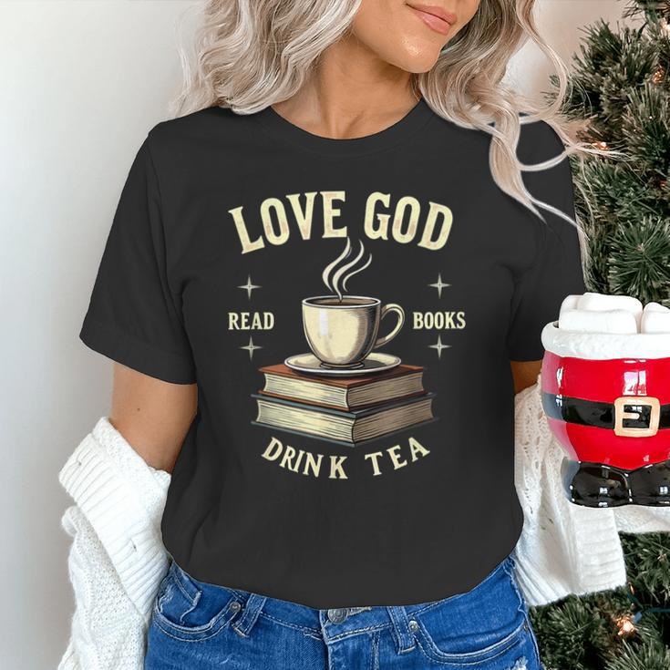 Christian Bookworm Love God Read Books Drink Tea Unisex T-Shirt