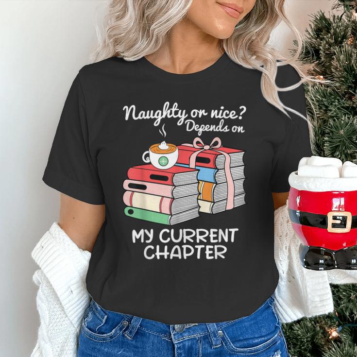 Christmas Book Lovers Naughty Or Nice Unisex T-Shirt