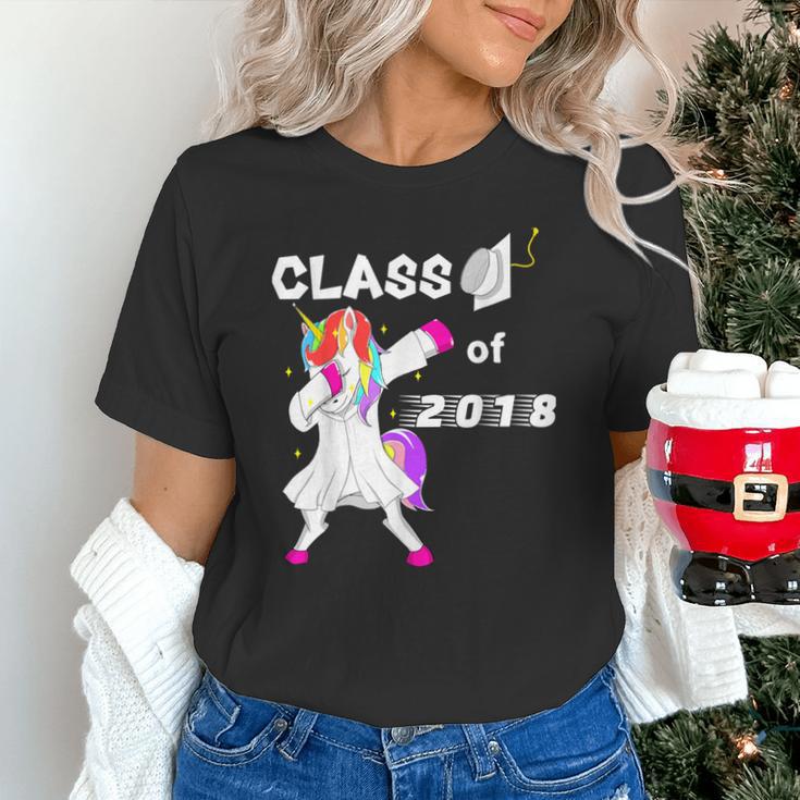 Class Of 2018 Graduation Him Her Unicorn Dabbing Shirt Unisex T-Shirt