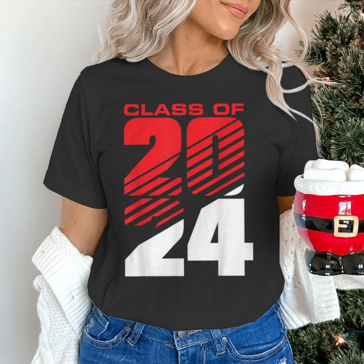 Class Of 2024 High School Senior Graduation Red Sports Style Unisex T-Shirt