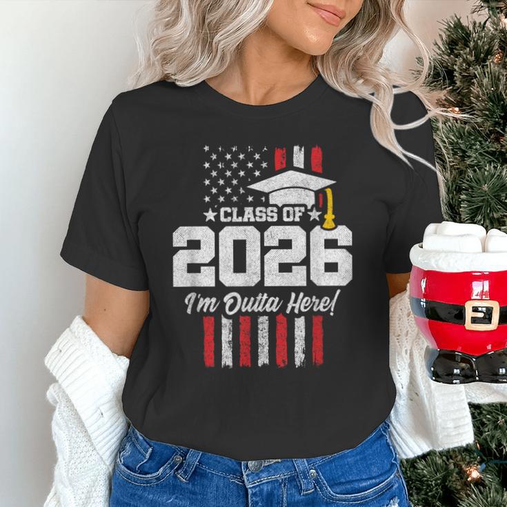 Class Of 2026 Senior Graduation American Flag Senior 2026 Unisex T-Shirt