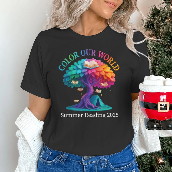 Color Our World Summer Reading 2025 Tree Book Lover Camping Unisex T-Shirt