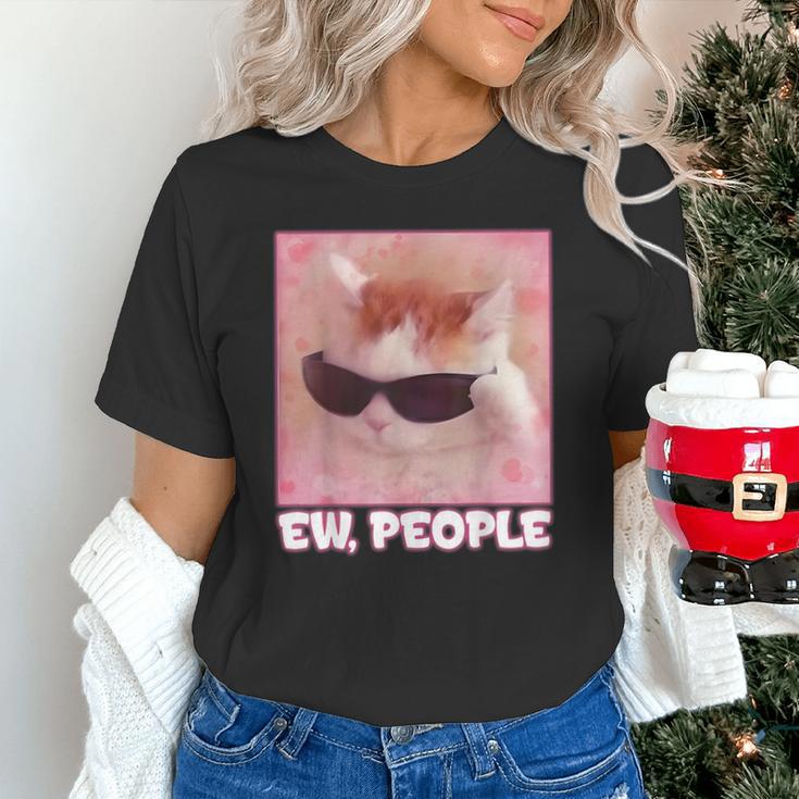 Cool Cat Meme Ew People Anti Social Introvert Cute Cat Unisex T-Shirt Cool Cat Meme Ew People Anti Social Introvert Cute Cat Unisex T-Shirt