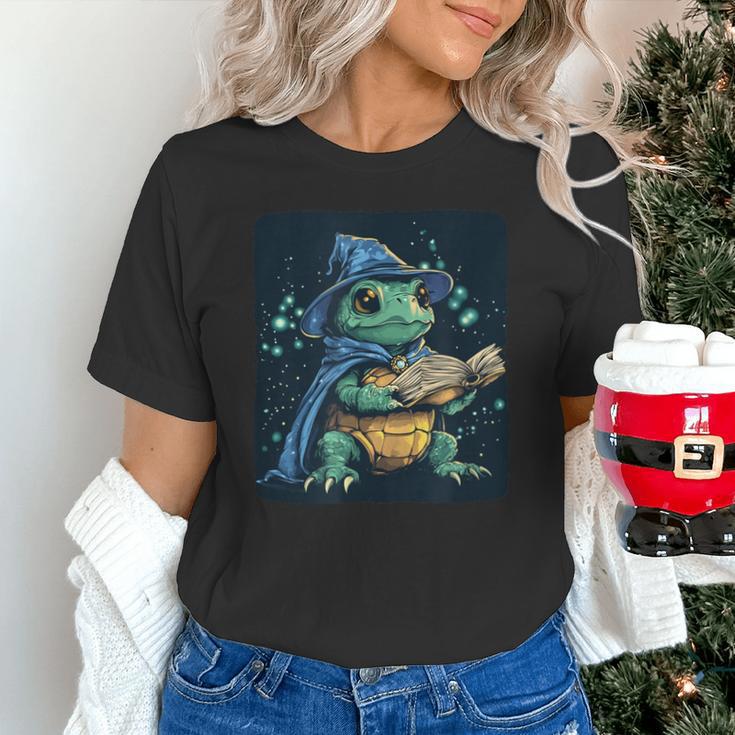Cool Magical Book With Wizard Turtle For Adults And Kids Unisex T-Shirt