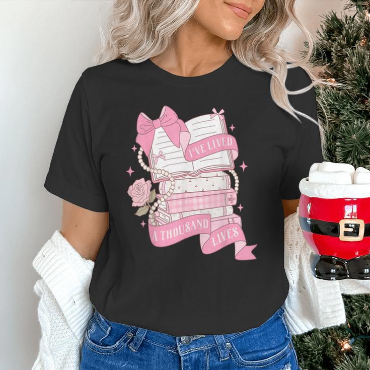Coquette Reading Book Lover Pink Bow Bookish Mom & Daughter Unisex T-Shirt Coquette Reading Book Lover Pink Bow Bookish Mom & Daughter Unisex T-Shirt