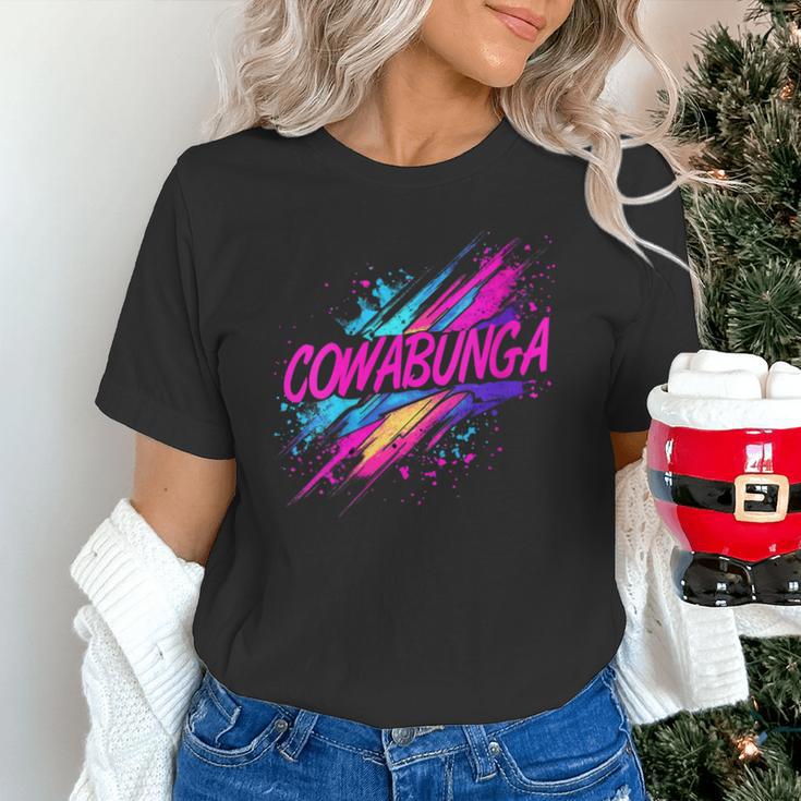 Cowabunga Retro 80s 90s Nostalgia Slang Neon Grunge Art Unisex T-Shirt