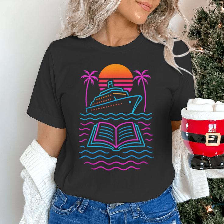 Cruise Ship Vacations Reading Book Lovers Sunset Unisex T-Shirt