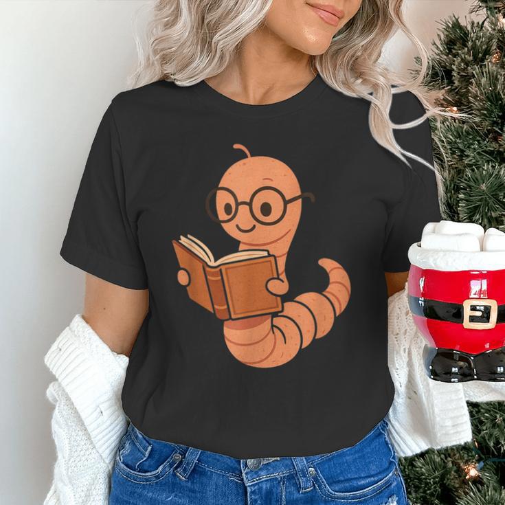 Cute Bookworm Worm Reading Book Glasses Nerdy Unisex T-Shirt Cute Bookworm Worm Reading Book Glasses Nerdy Unisex T-Shirt