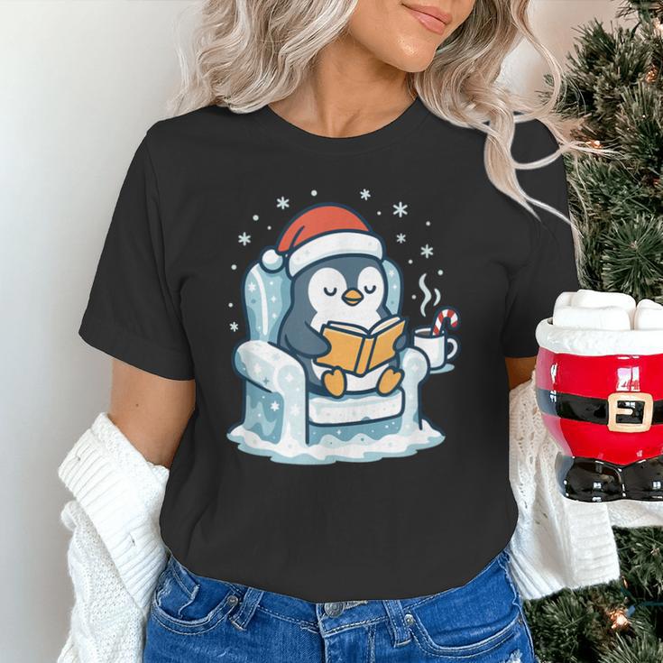 Cute Christmas Penguin Reading Book Cozy Winter Holiday Art Unisex T-Shirt Cute Christmas Penguin Reading Book Cozy Winter Holiday Art Unisex T-Shirt