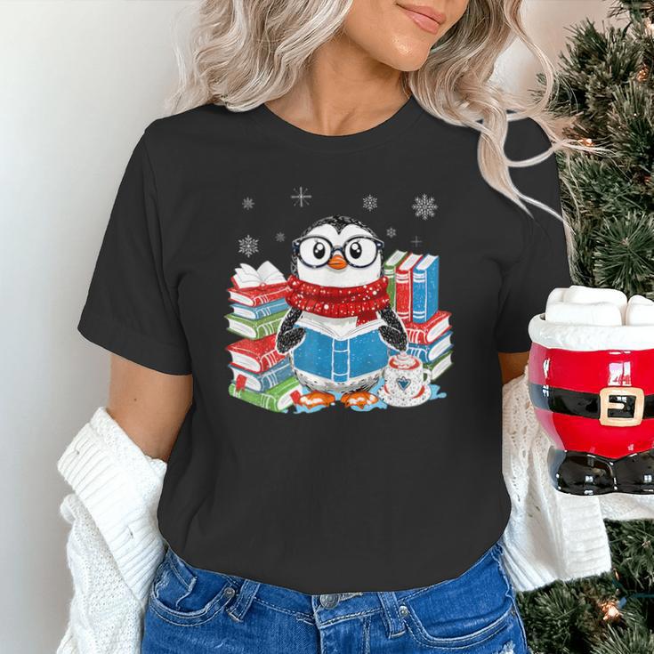 Cute Christmas A Penguin Reading Book Snowflake Hot Teacher Unisex T-Shirt Cute Christmas A Penguin Reading Book Snowflake Hot Teacher Unisex T-Shirt