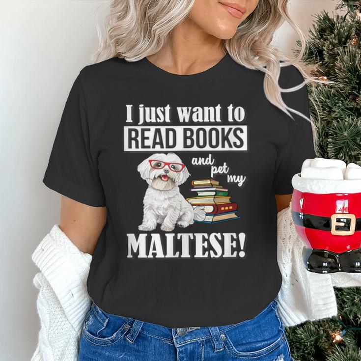 Cute Glasses Read Books & Pet My Maltese Lover Unisex T-Shirt