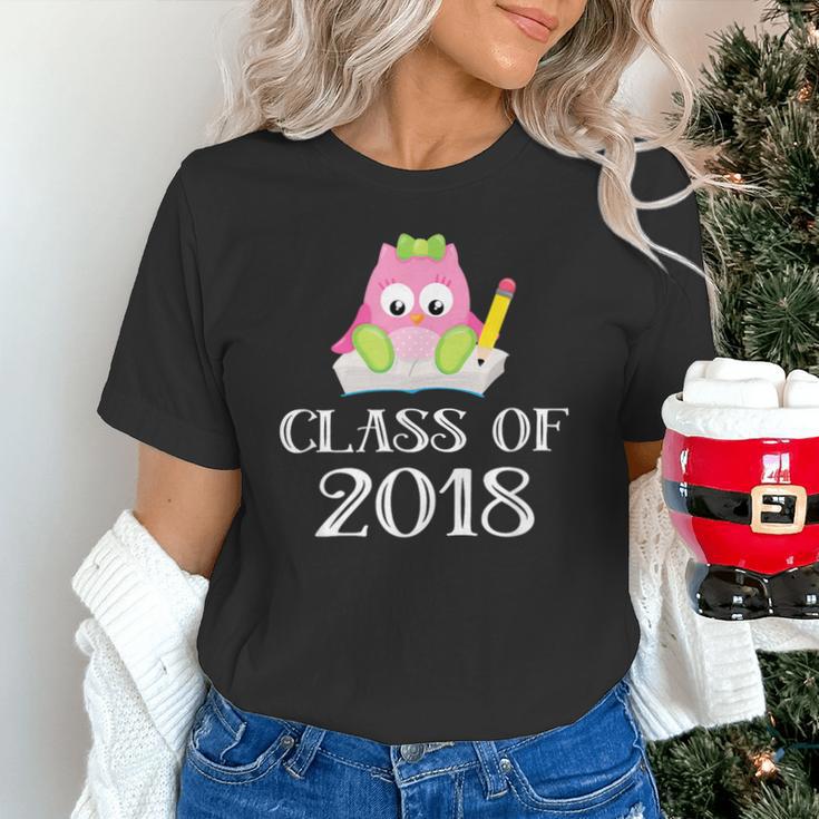 Cute Pink School Owl Class Of 2018 Graduation Unisex T-Shirt