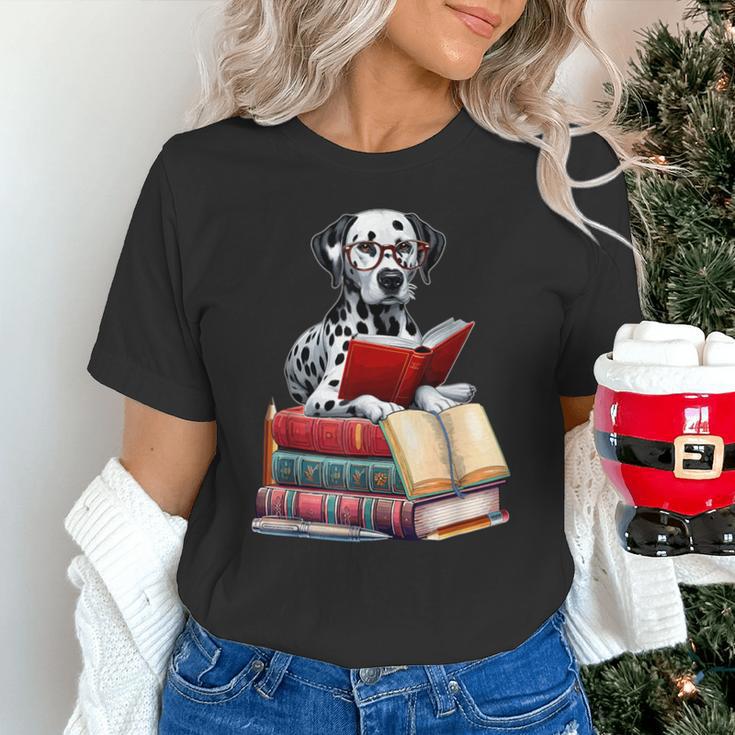 Dalmatian Reading Books Matching Bookworm Readers Librarian Unisex T-Shirt Dalmatian Reading Books Matching Bookworm Readers Librarian Unisex T-Shirt