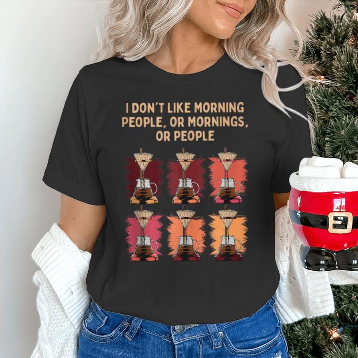 I Dont Like Morning People Introvert Coffee Lover Antisocial Unisex T-Shirt I Dont Like Morning People Introvert Coffee Lover Antisocial Unisex T-Shirt