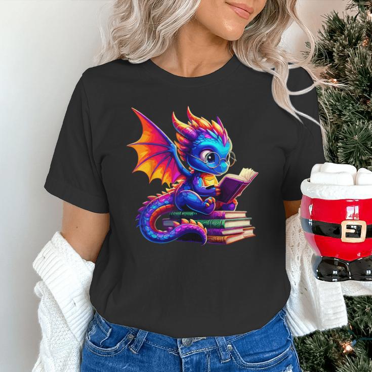 Dragon Reading a Book Bookworm Book Lover Unisex T-Shirt Dragon Reading a Book Bookworm Book Lover Unisex T-Shirt