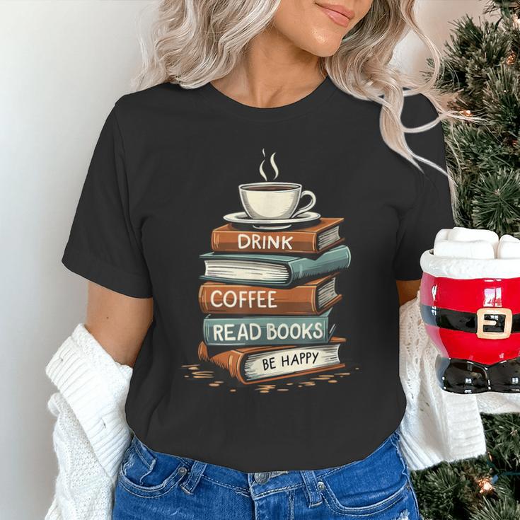 Drink Coffee Read Books Be Happy Caffeine Espresso Unisex T-Shirt