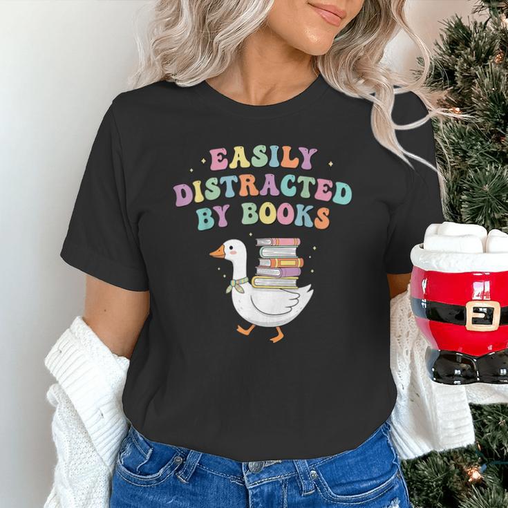 Easily Distracted By Books Silly-Goose Bookish Library Read Unisex T-Shirt Easily Distracted By Books Silly-Goose Bookish Library Read Unisex T-Shirt