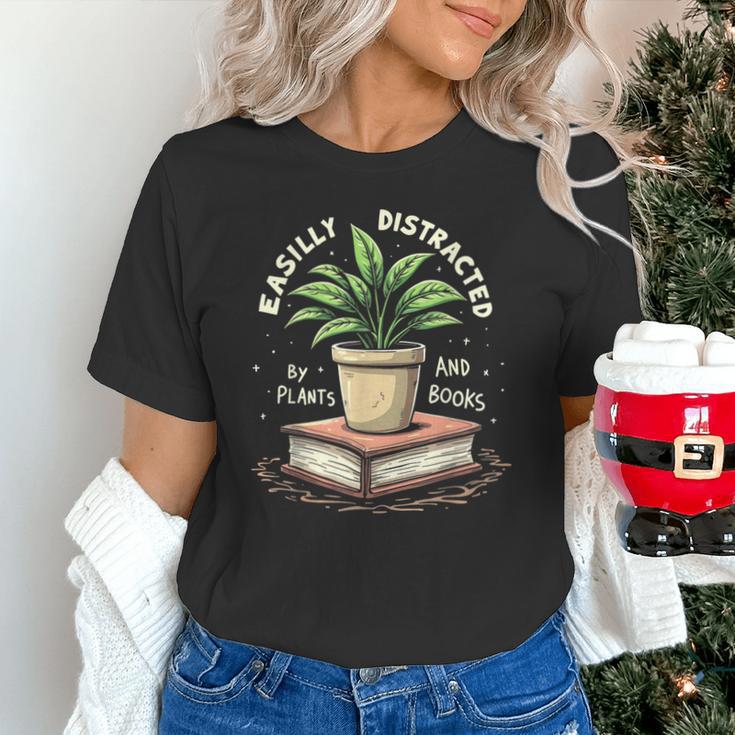 Easily Distracted By Plants And Books Unisex T-Shirt