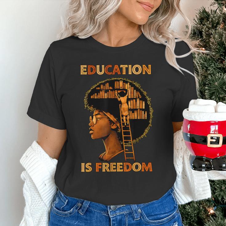 Education Is Freedom Teacher Book Black History Month Unisex T-Shirt Education Is Freedom Teacher Book Black History Month Unisex T-Shirt