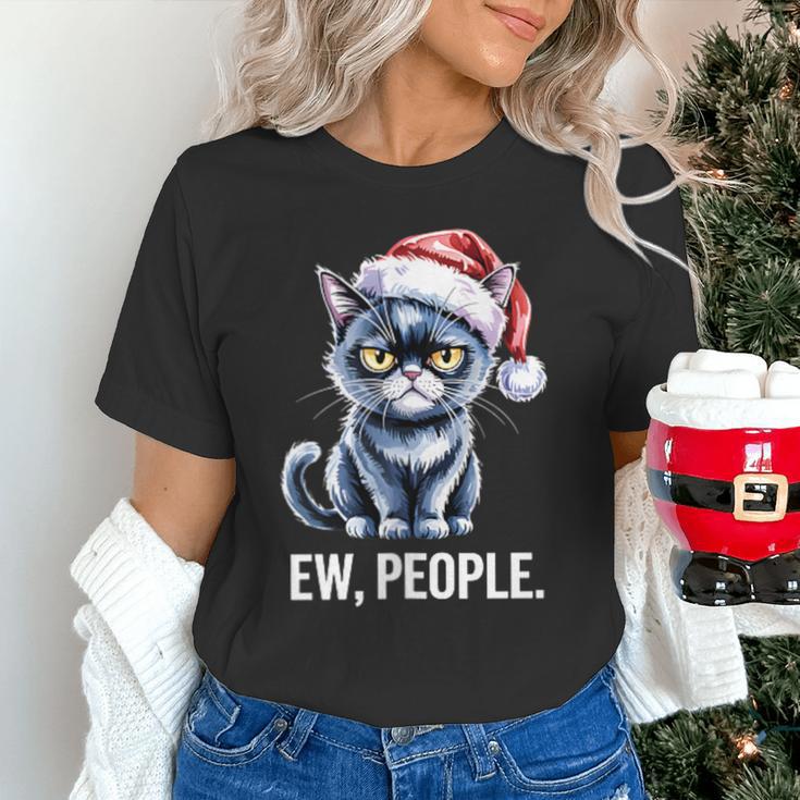 Ew People Cat Christmas Introvert Holiday Humor Unisex T-Shirt Ew People Cat Christmas Introvert Holiday Humor Unisex T-Shirt