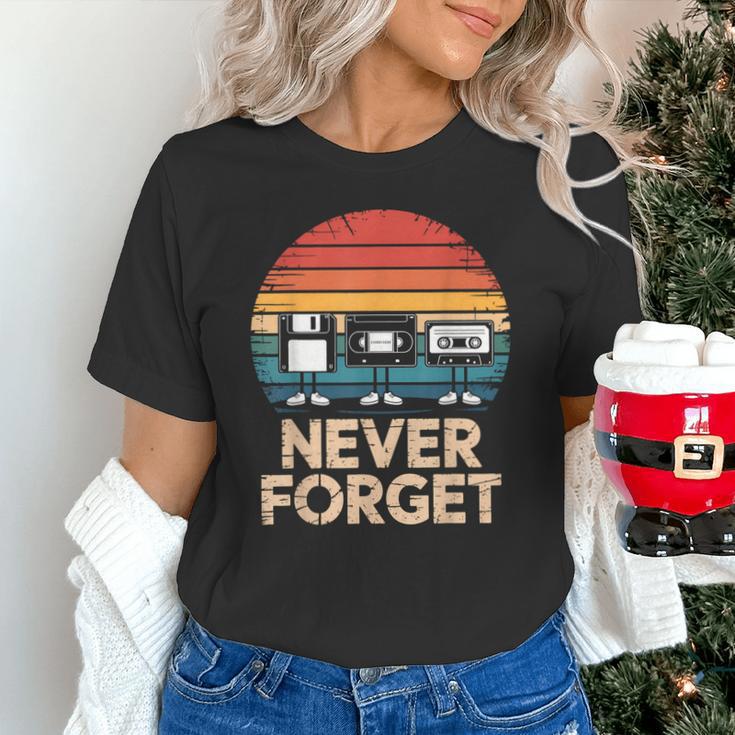 Floppy VHS Cassette Never Forget Retro 80s 90s Nostalgia Unisex T-Shirt