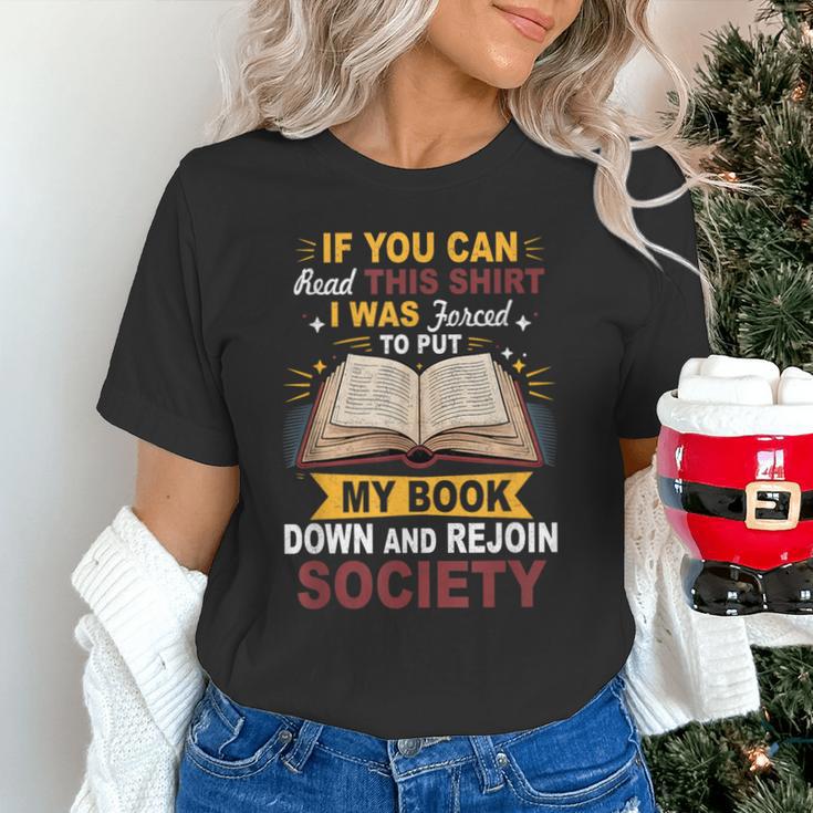 I Was Forced To Put My Book Down And Rejoin Society Book Unisex T-Shirt