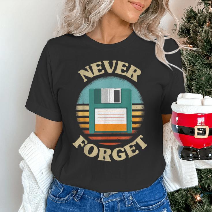 Never Forget Retro Diskette Nostalgia Vintage Unisex T-Shirt
