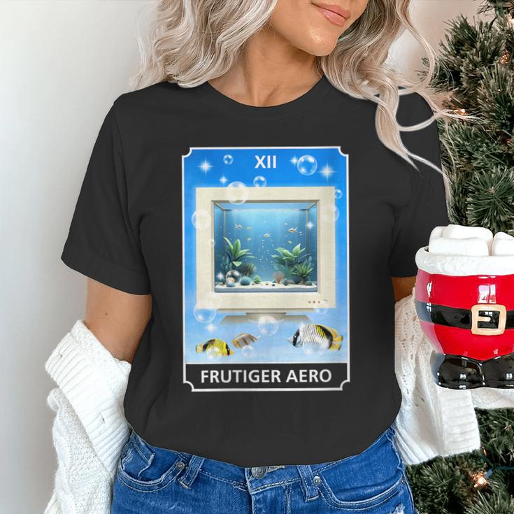Frutiger Aero Aesthetic Tech Computer Aquarium Tarot Card Unisex T-Shirt